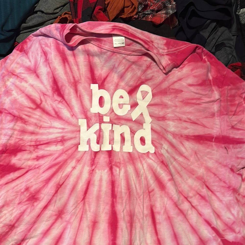 Be Kind Pink Tie-Dye Kids Shirt